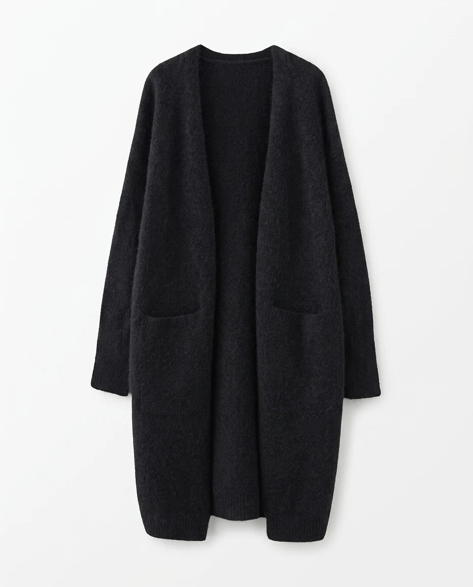 CT|Damen Strickjacke mit offenem Design und langer Passform