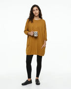 CT|Damen Langer Pullover mit Rundhalsausschnitt