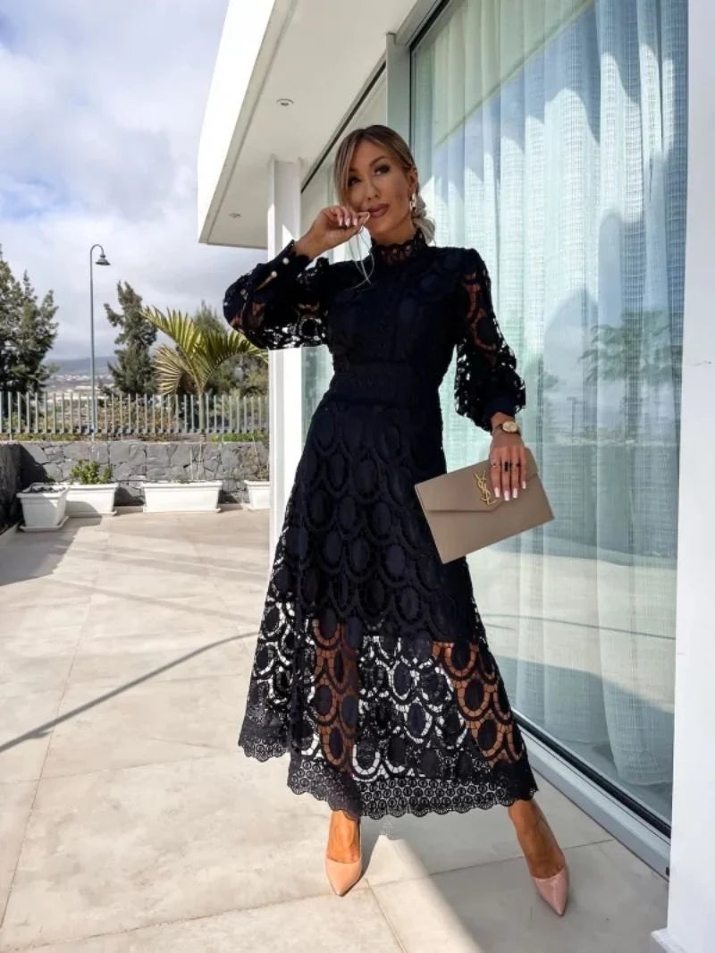 CT|Gabriela Elegantes Damen-Langarmkleid für Sommer-Events