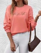 CT|Oversized Damen-Sweater mit Rundhalsausschnitt