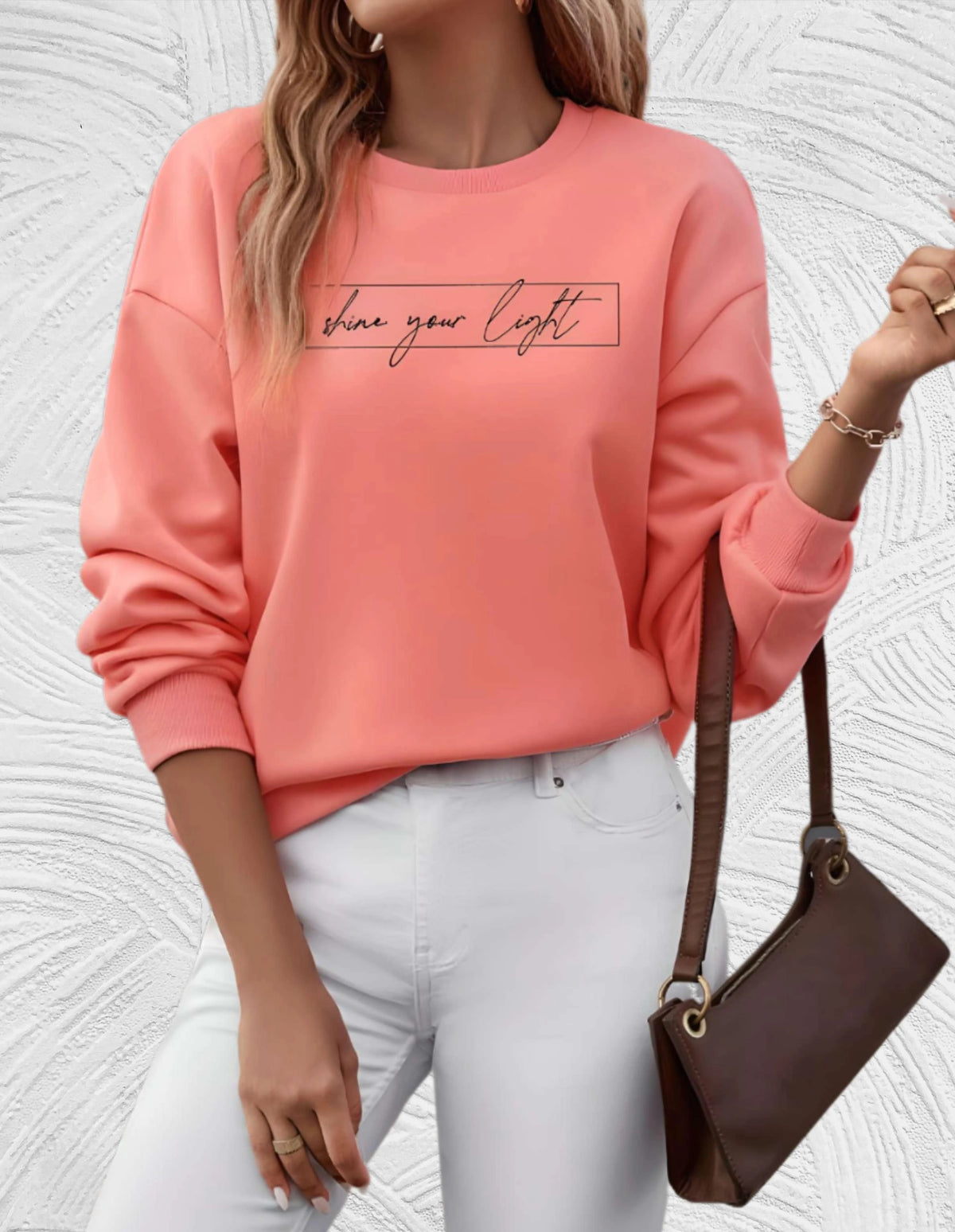 CT|Oversized Damen-Sweater mit Rundhalsausschnitt