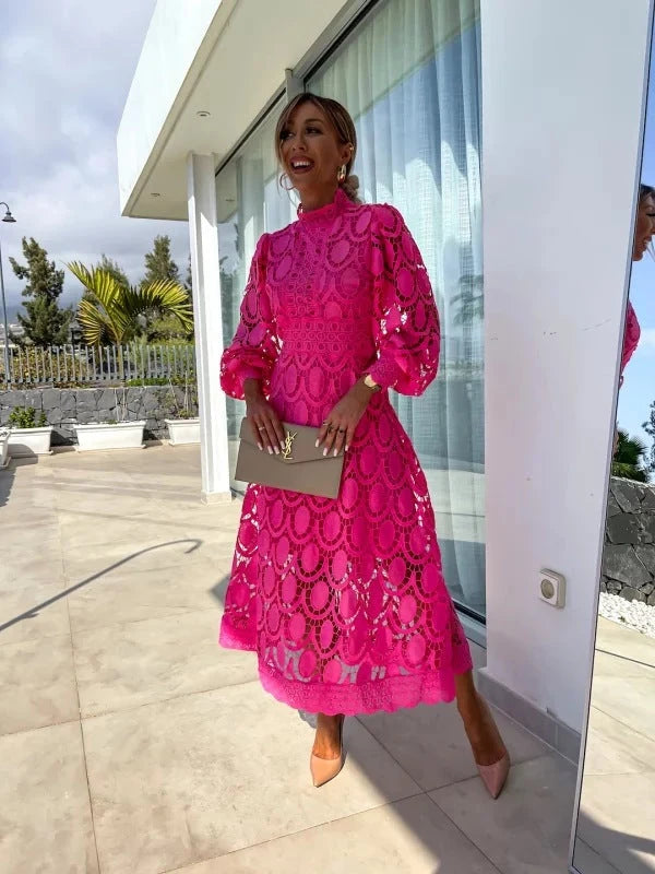 CT|Gabriela Elegantes Damen-Langarmkleid für Sommer-Events