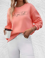 CT|Oversized Damen-Sweater mit Rundhalsausschnitt