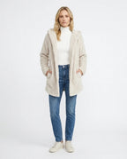 CT|Damen Cardigan mit Kapuze und Struktur