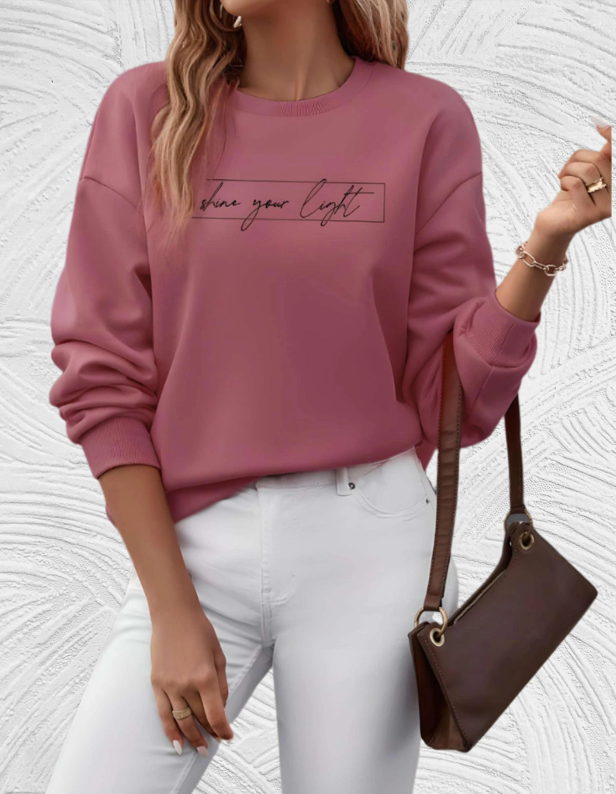 CT|Oversized Damen-Sweater mit Rundhalsausschnitt