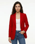 CT|Damen Einreihiger Taillierter Blazer mit Langarm