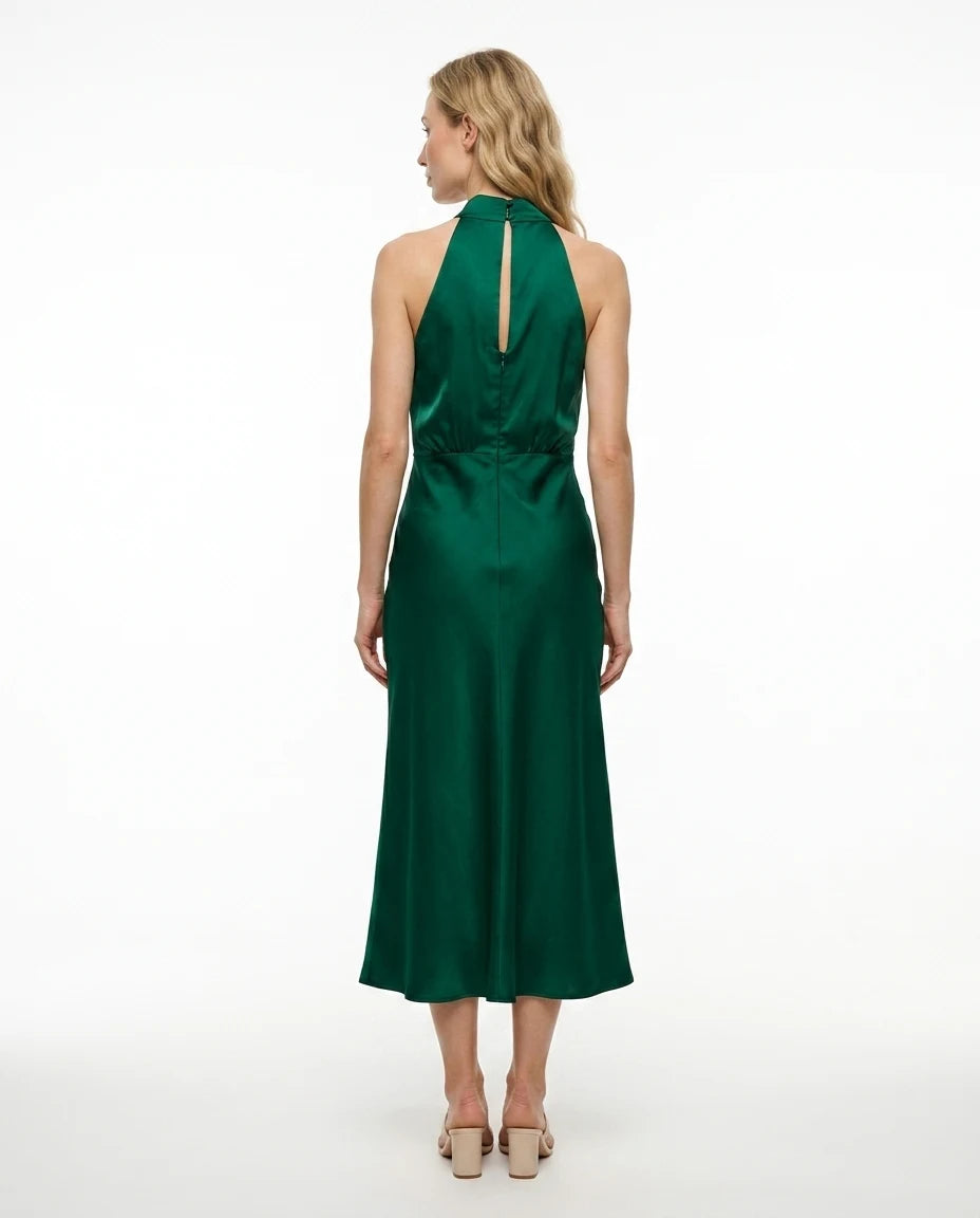 CT|Damen Elegantes Halter Abendkleid