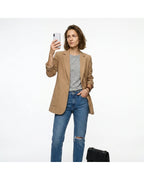 CT|Damen Langer Modischer Regulärer Blazer