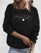 CT|Oversized Damen-Sweater mit Rundhalsausschnitt