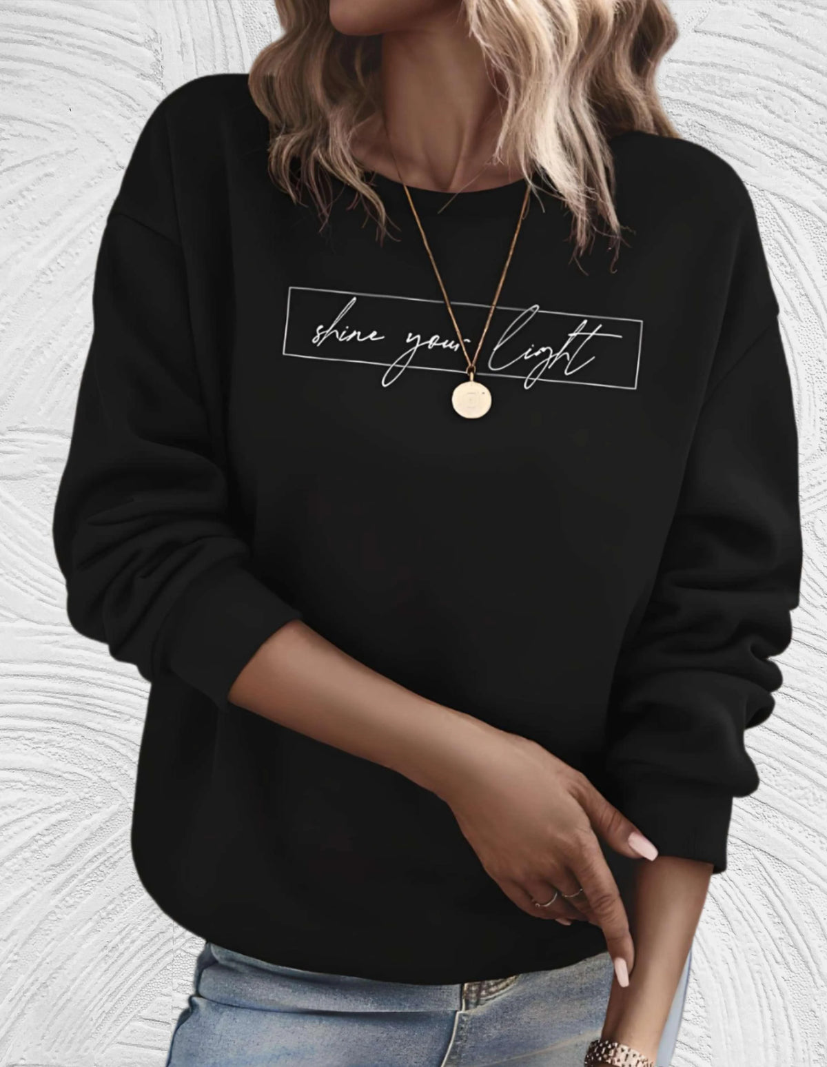 CT|Oversized Damen-Sweater mit Rundhalsausschnitt
