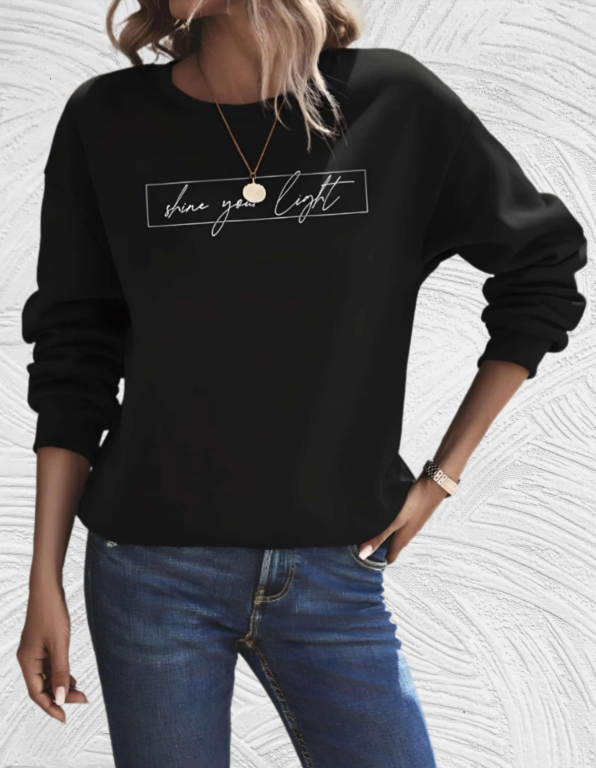 CT|Oversized Damen-Sweater mit Rundhalsausschnitt
