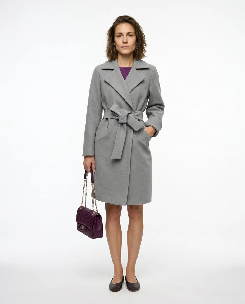 CT|Damen Eleganter Wintermantel mit Gürtel