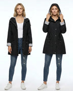 CT|Damen Windjacke mit Abnehmbarer Kapuze