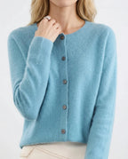 CT|Damen Kaschmirstrickjacke mit Eleganter Knopfleiste