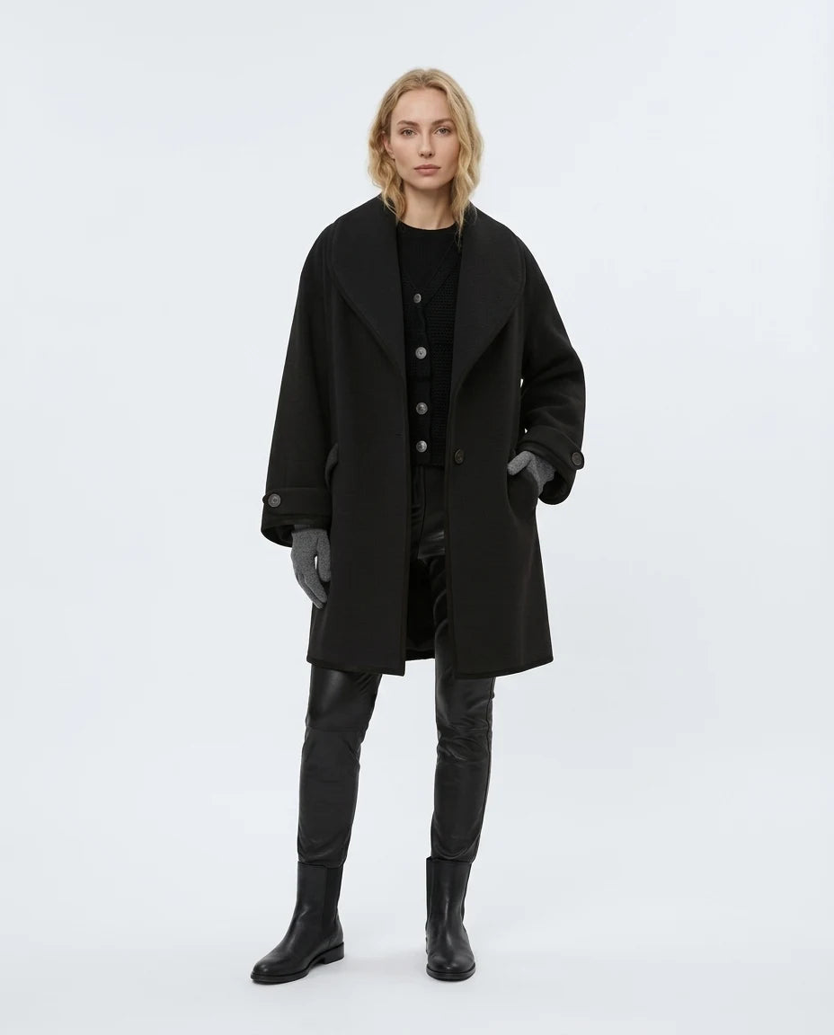 CT|Oversized Mantel mit Breitem Revers