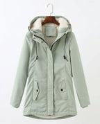 CT|Damen Wollgefütterter Parka mit Taillenakzent