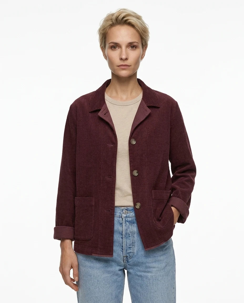 CT|Damen Langarmjacke mit Knopfleiste
