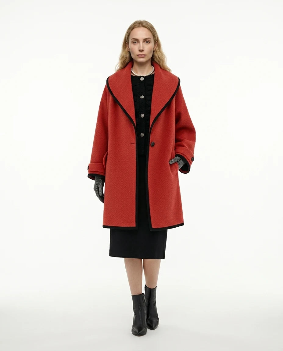 CT|Oversized Mantel mit Breitem Revers