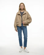 CT|Damen Oversized Jacke mit Knöpfen