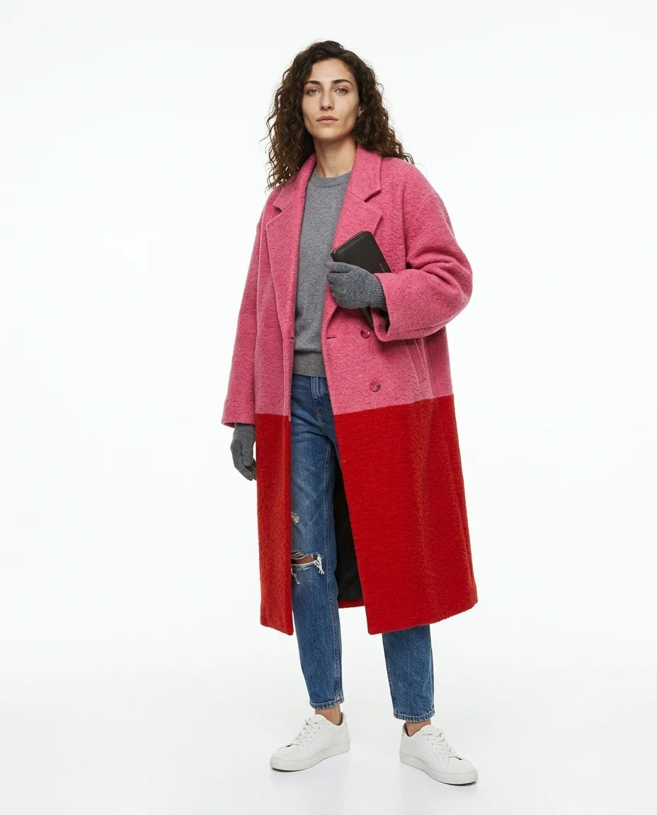 CT|Langer Damen Oversized Wollmantel