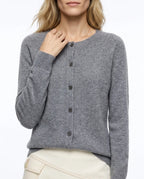 CT|Damen Kaschmirstrickjacke mit Eleganter Knopfleiste