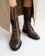 CT|Herbstliche Vintage Damen Stiefeletten mit Öko-Leder