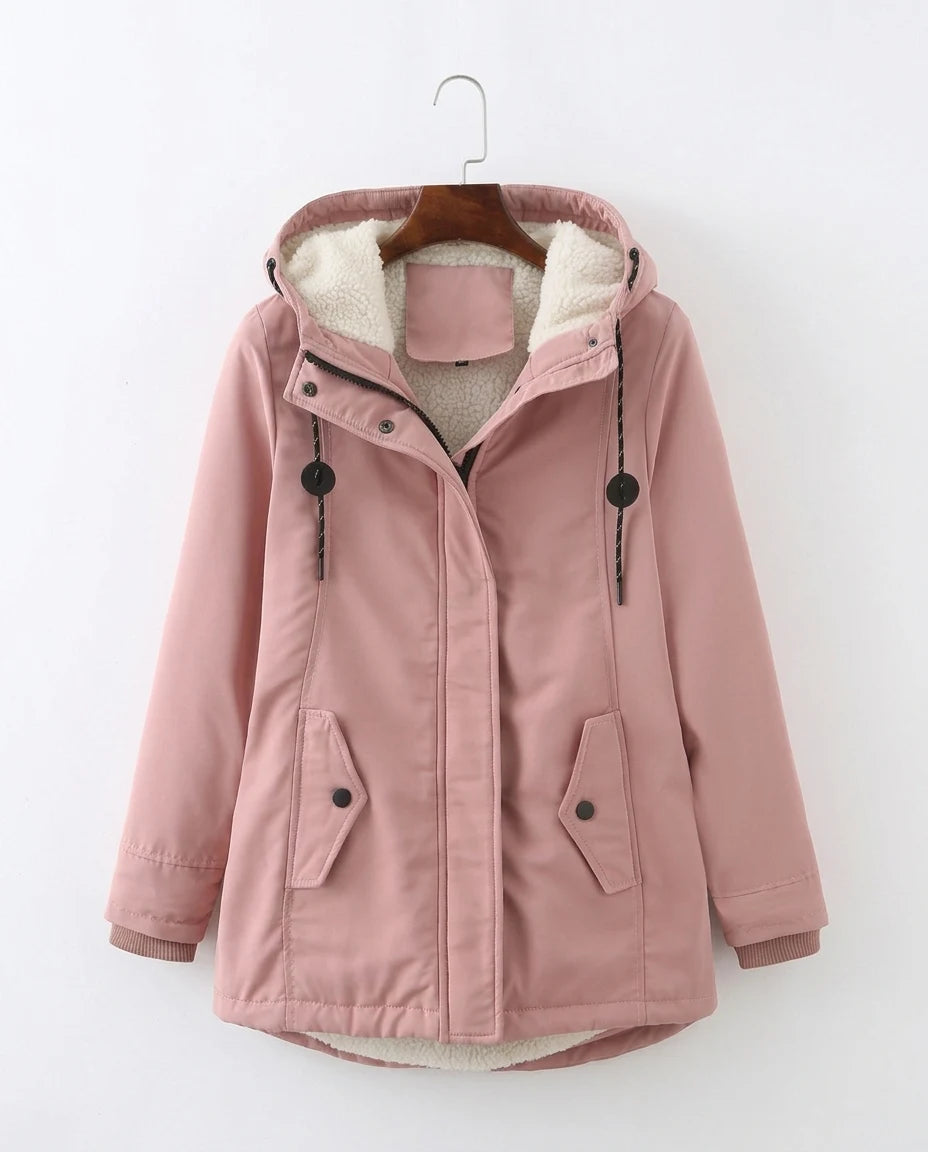 CT|Damen Wollgefütterter Parka mit Taillenakzent