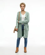 CT|Damenstrickjacke mit Taschen und Knopfverschluss