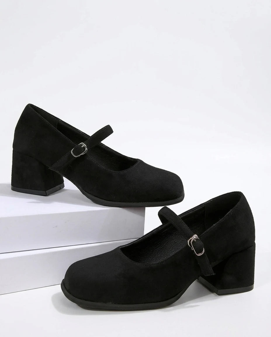 CT|Wildleder-Pumps mit Schnalle