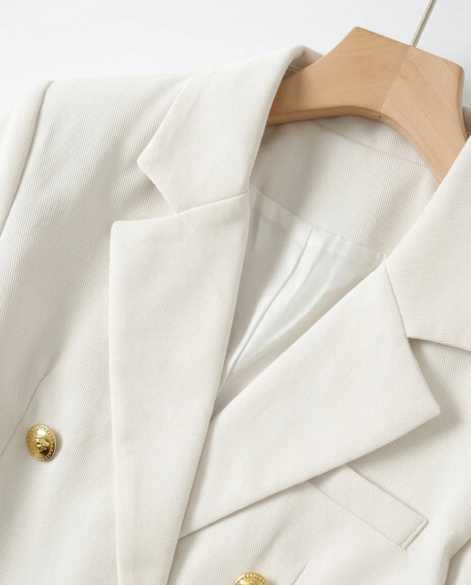 CT|Damen Maßgeschneiderte Doppelreihige Blazerjacke