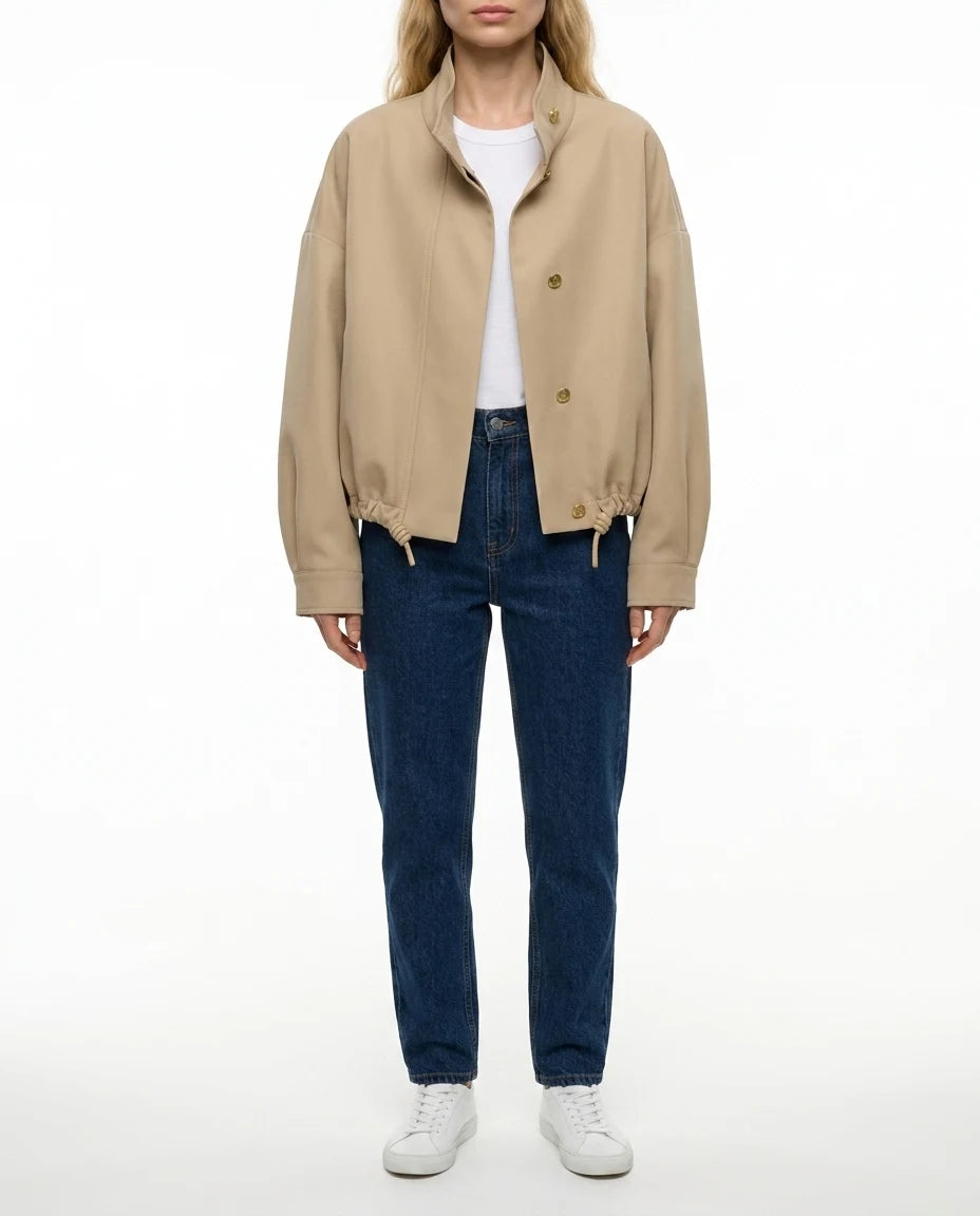 CT|Damen Oversized Jacke mit Knöpfen