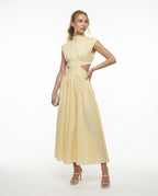 CT|Damen Elegantes Sommerkleid mit Hohem Ausschnitt