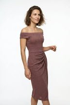 CT|Hanna Damen Off-Shoulder Midi-Kleid