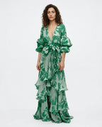CT|Florales Wickel-Maxi-Kleid mit Rüschen