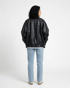 CT|Damen Oversized Vintage-Lederjacke