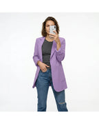CT|Damen Langer Modischer Regulärer Blazer