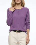 CT|Damen Kaschmirstrickjacke mit Eleganter Knopfleiste