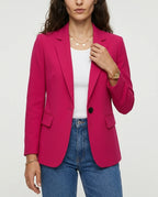 CT|Damen Einreihiger Taillierter Blazer mit Langarm