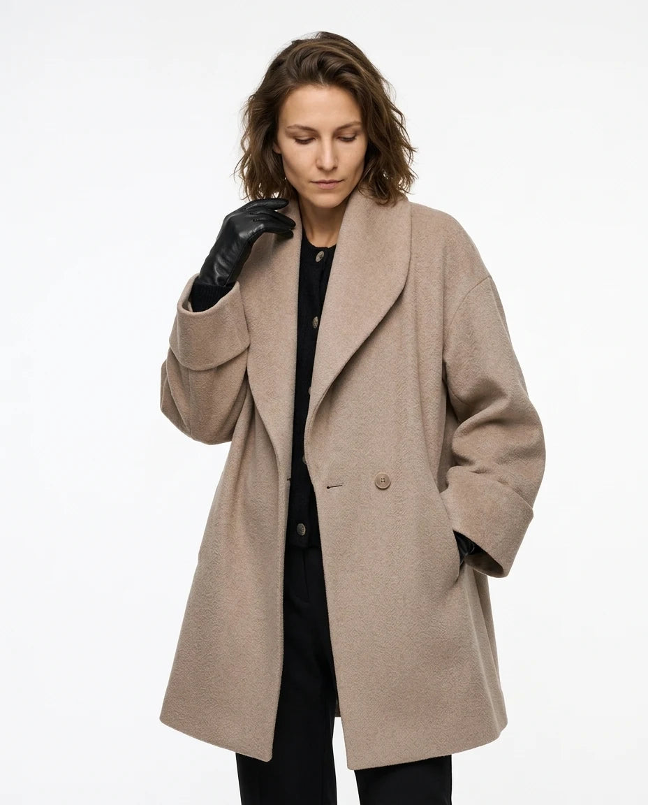 CT|Eleganter Damen-Herbstmantel mit geradem Schnitt