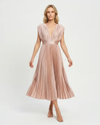 CT|Klassisches Damen-Maxikleid mit Plissee