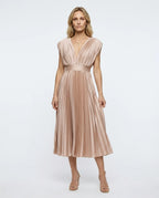 CT|Klassisches Damen-Maxikleid mit Plissee