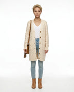 CT|Damenstrickjacke mit Taschen und Knopfverschluss