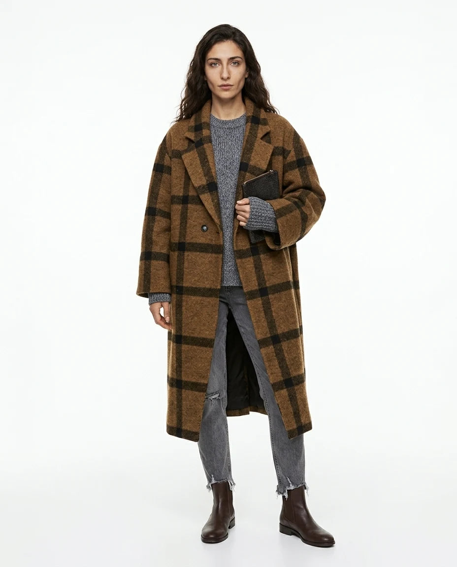 CT|Langer Damen Oversized Wollmantel