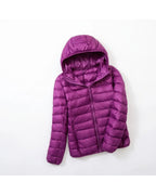 CT|Damen Leichte Wendbare Winddichte Daunenjacke mit Kapuze