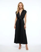 CT|Klassisches Damen-Maxikleid mit Plissee