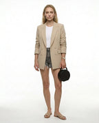 CT|Damen Longline Zweireihiger Blazer