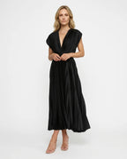 CT|Klassisches Damen-Maxikleid mit Plissee