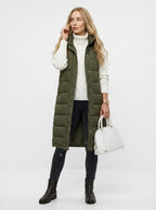 CT|Damen Ärmellose Daunenjacke mit Kapuze