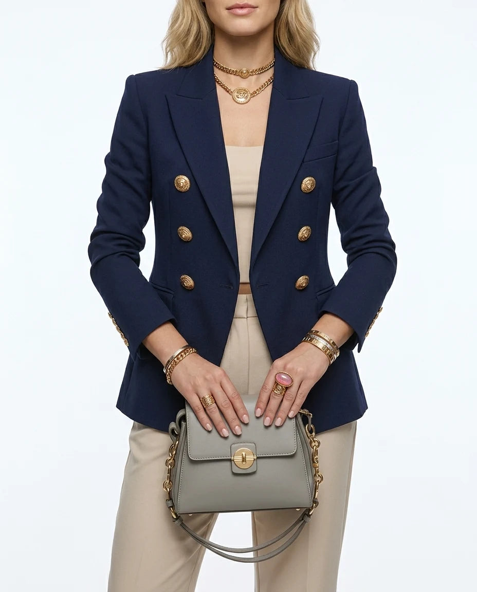 CT|Damen Maßgeschneiderter Blazer mit Reverskragen