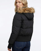 CT|Damen Gesteppte Winterjacke mit Kunstfellkragen
